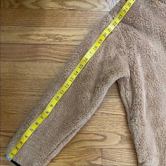 PINK Victoria’s Secret Teddy Sherpa Jacket Women’s Large Brown Full Zip NWT Coat - Picture 7 of 7